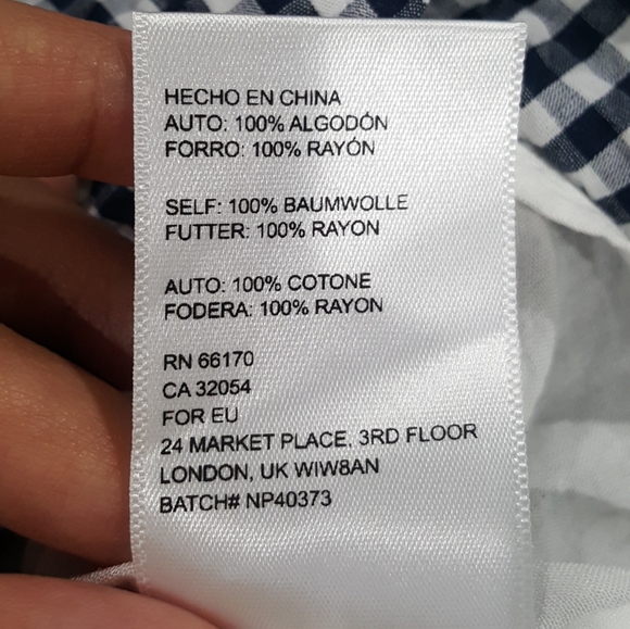 Urban Outfitters Navy Blue Plaid Romper Sz 2 - Picture 7 of 7